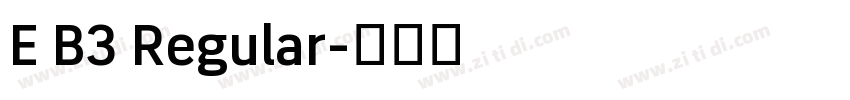 E B3 Regular字体转换